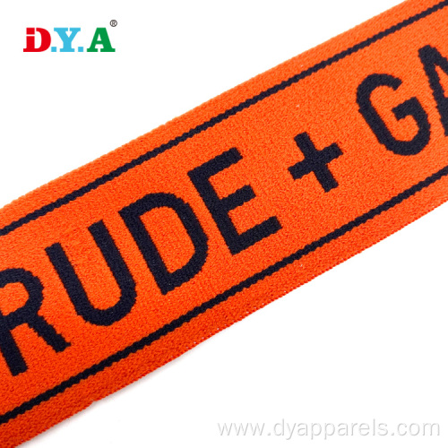 Soft Custom 40mm Orange Jacquard Elastic Band